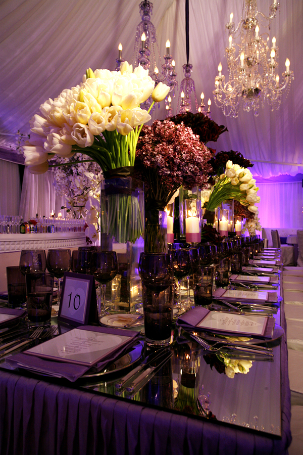 Purple and White Wedding