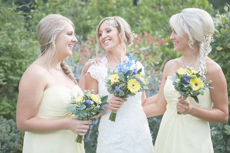 A Pretty Pale Blue and Yellow Handmade Summer Wedding