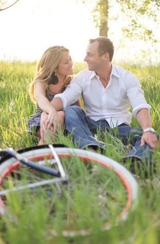 Beach, Bicycle and Balloons Engagement Shoot