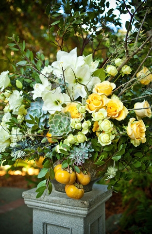 A Springtime Yellow and Gray Wedding
