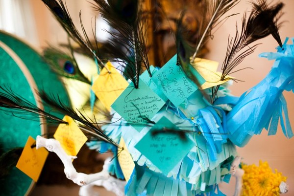 Yellow and Peacock, Bowtie Themed Wedding