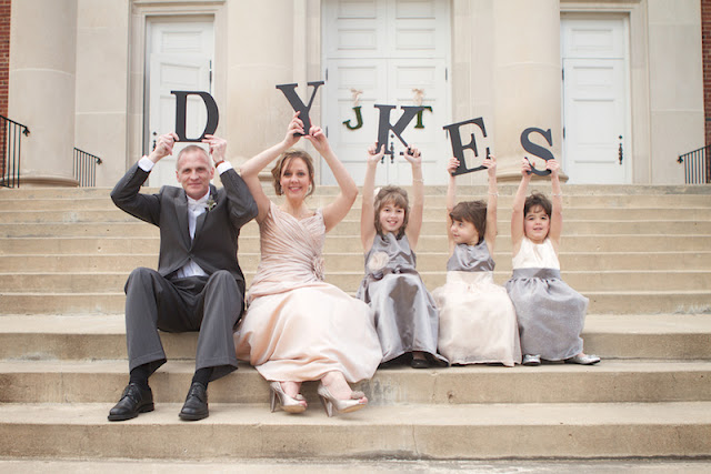 Real Wedding Jill & Tim & three little ladies: Sweet Personal DIY Wedding
