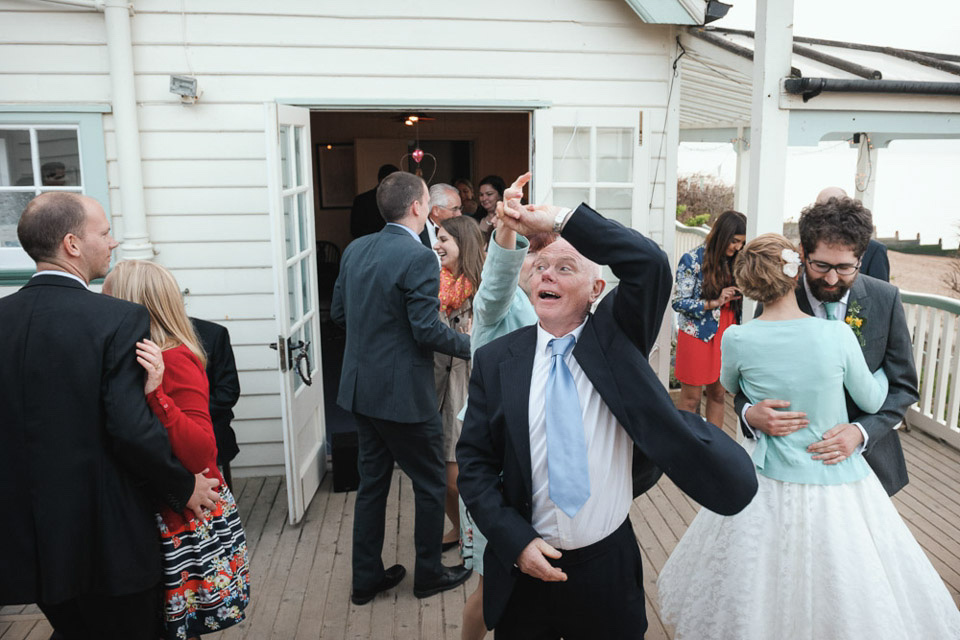 Candy Anthony 50s Twirls For A Fun and Quirky Beach Hut Wedding in Whitstable