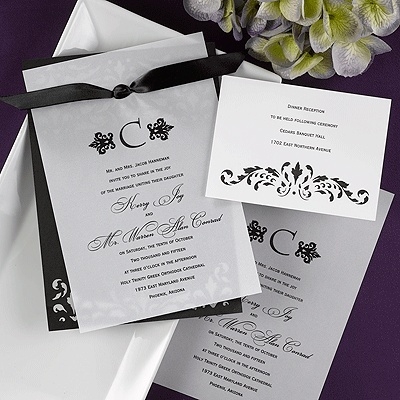 Black and White Wedding Invitations