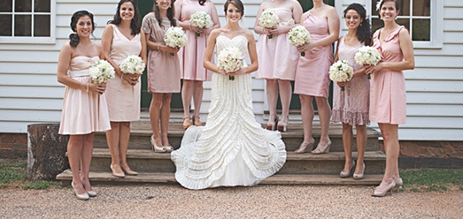 Pink And White Shabby Chic Wedding
