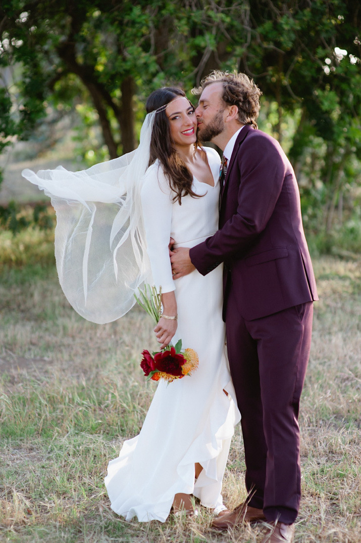 A 70s Inspired Dress for a Californian Ranch Wedding