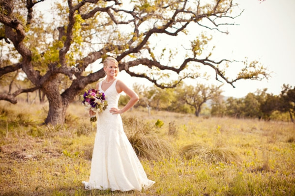 Purple & Green Country Chic Wedding from Bend the Light Photography