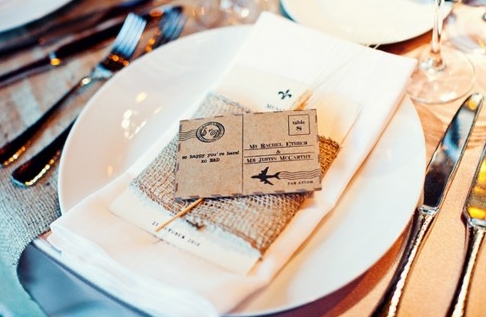 Tuesday Paper: French Rustic Chic Invitations & Burlap Pouch Save the Dates