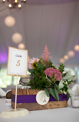 Elegant Purple Fall Wedding from Deborah Zoe Photography