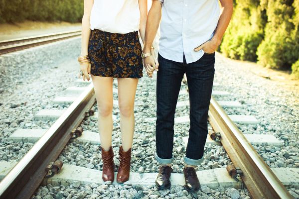 Inspired by this Edgy Railroad Engagement Session