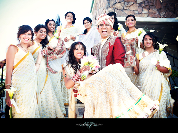 Fabulous Indian Bridal Party by AaronEye Photography