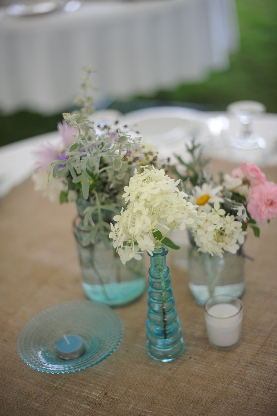 Pink and Blue Maine Lake Side Wedding