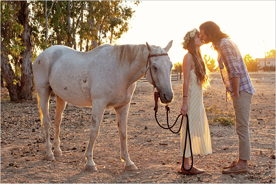 Unique Engagement Photos With A Horse