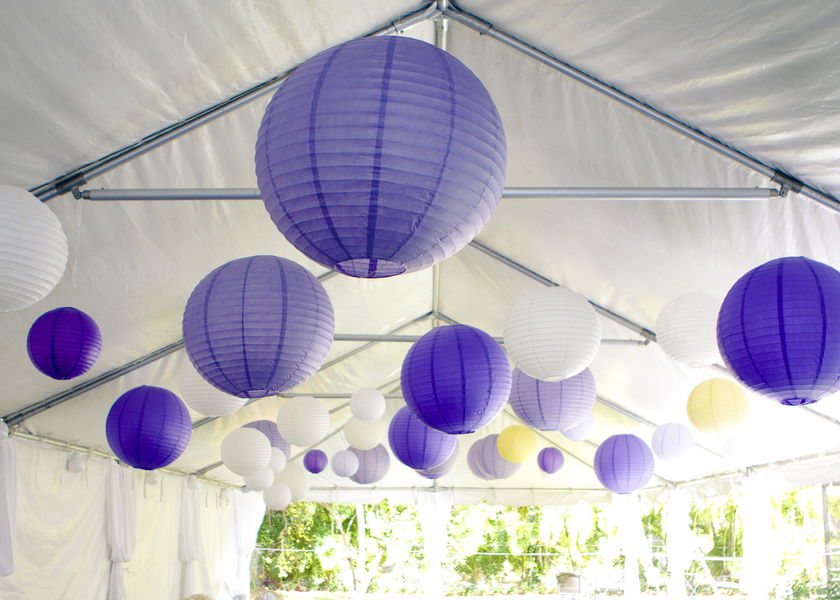 Purple and Yellow DIY Florida Wedding