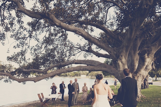 Chic & Intimate Wedding Under A Big, Beautiful Tree