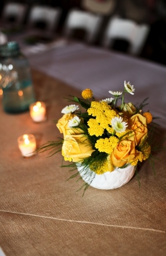 Yellow and Blue Rustic Elegant Wedding
