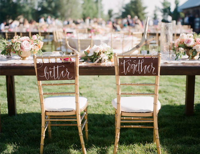 Pink and Gold Ranch Wedding