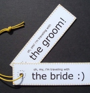 Thursday Purseday: "Just Married" Luggage Tags by C&'est Superbe!