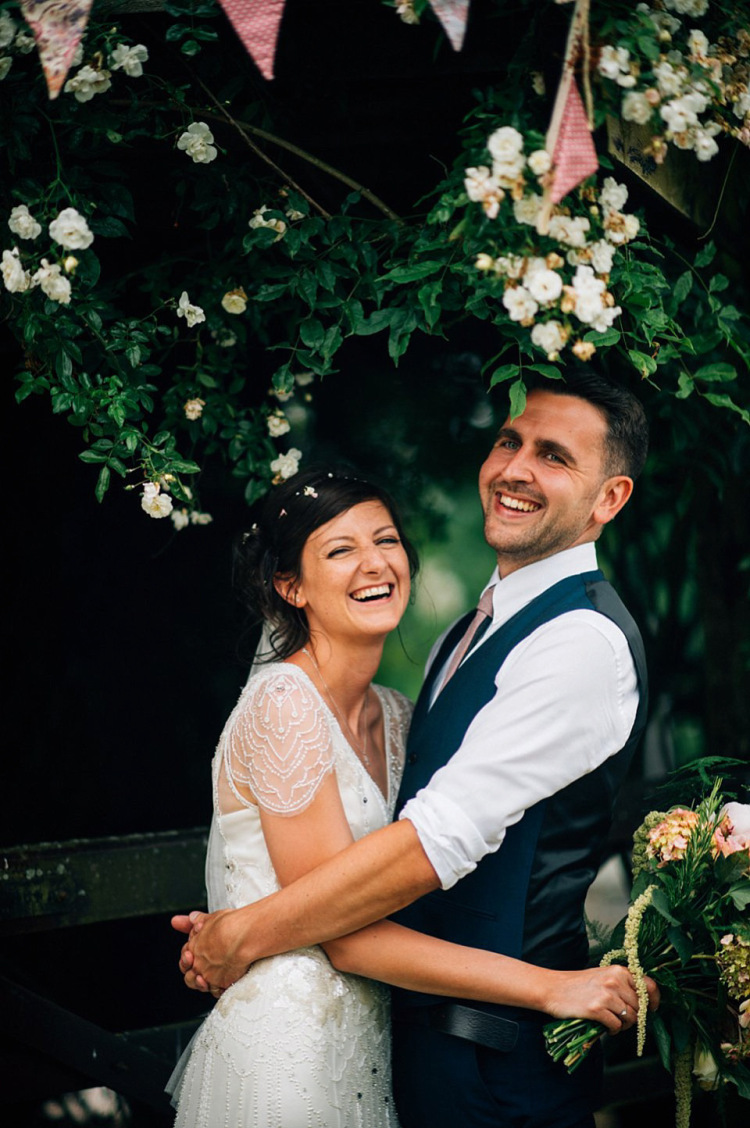 A Jenny Packham gown for a Festival Style Yurt Wedding