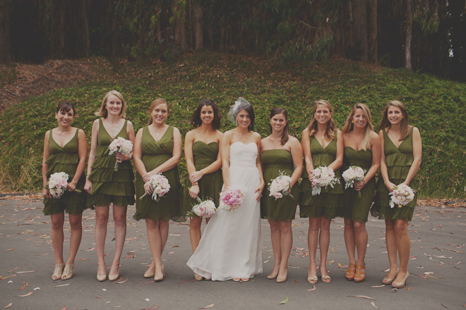 Moss Green, Grey & Pale Pink San Francisco Wedding