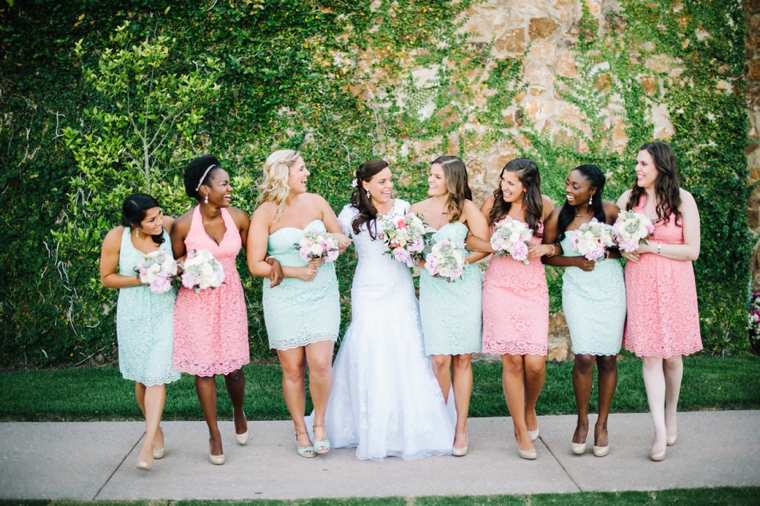 An Eclectic Mint and Pink Garden Wedding