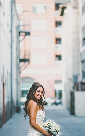 Black and Gold Downtown Wedding