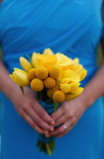 Modern Yellow and Blue Wedding