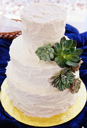 An Austin Wedding that Uses Succulents and Chevron