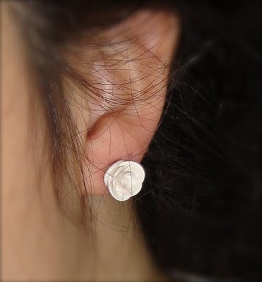 On the Fourth Day of Christmas... Handcrafted Rose Earrings!