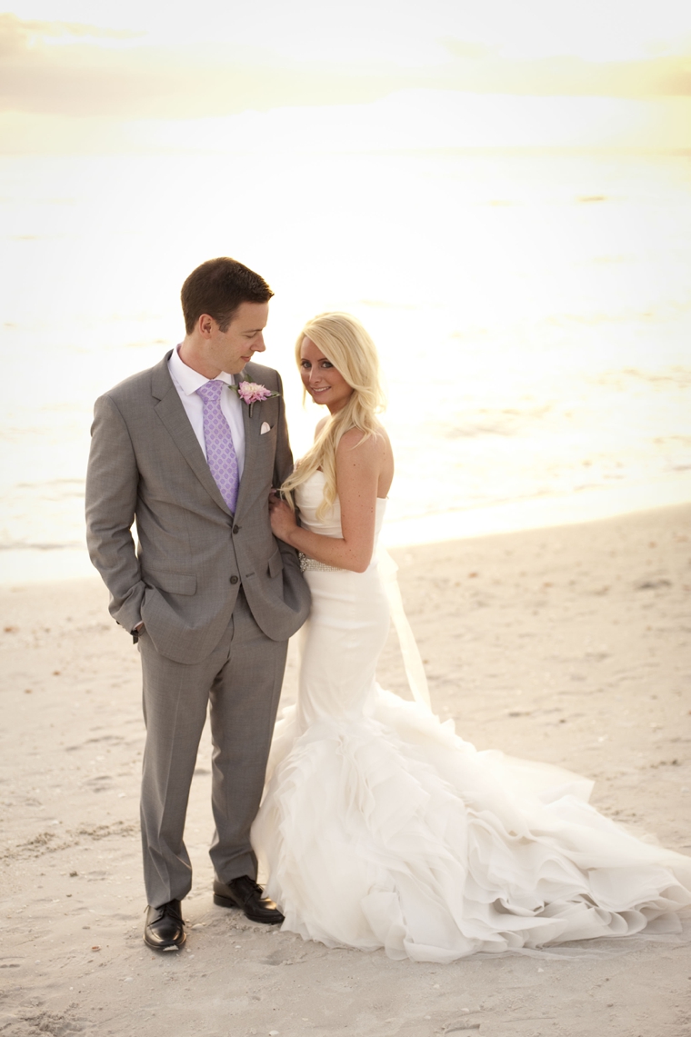 A Glamorous Silver & Blush Beach Wedding