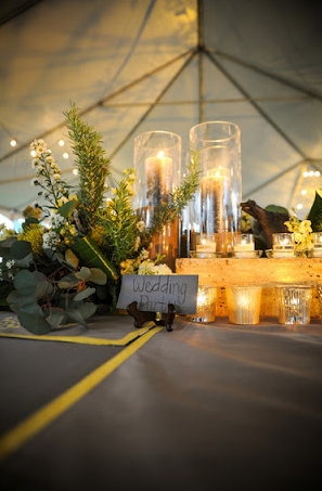 {Real Wedding} Catherine & Foster: Modernly Classic Yellow + Grey Wedding at Home