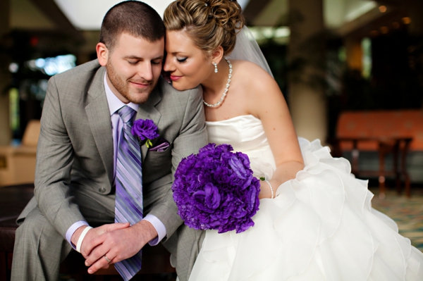 Modern Purple New England Wedding from Deborah Zoe Photography