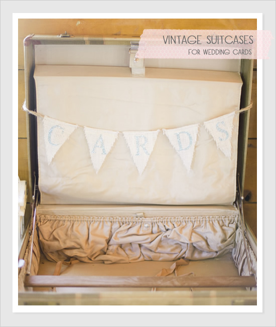 Vintage Suitcase For Wedding Cards