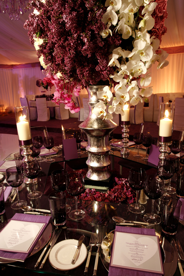 Purple and White Wedding