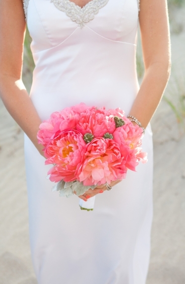 Modern Pink & Orange Beach Wedding