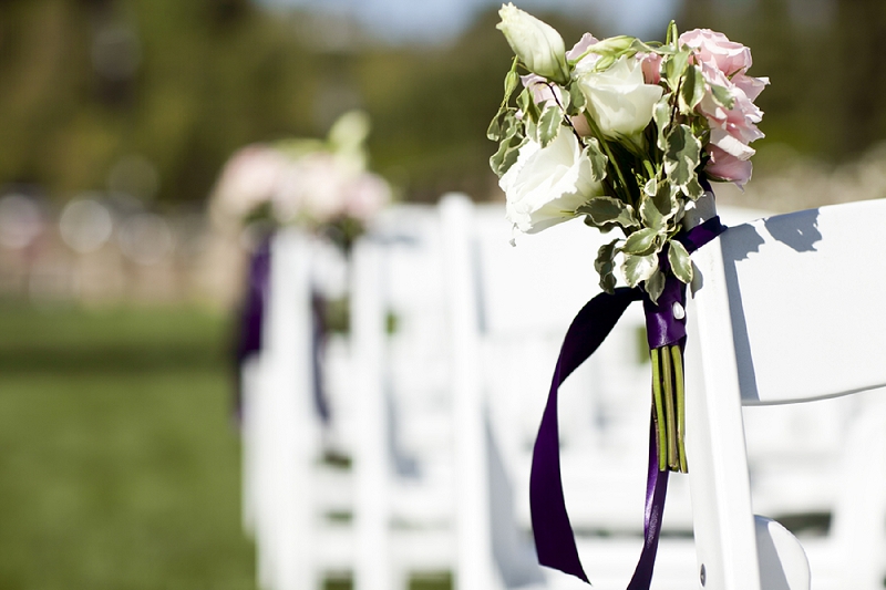 Elegant Purple & Gray California Wedding