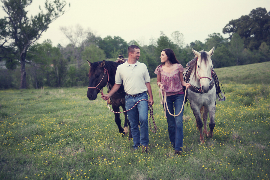 Inspired by this Engagement Session with Horses in Mississippi