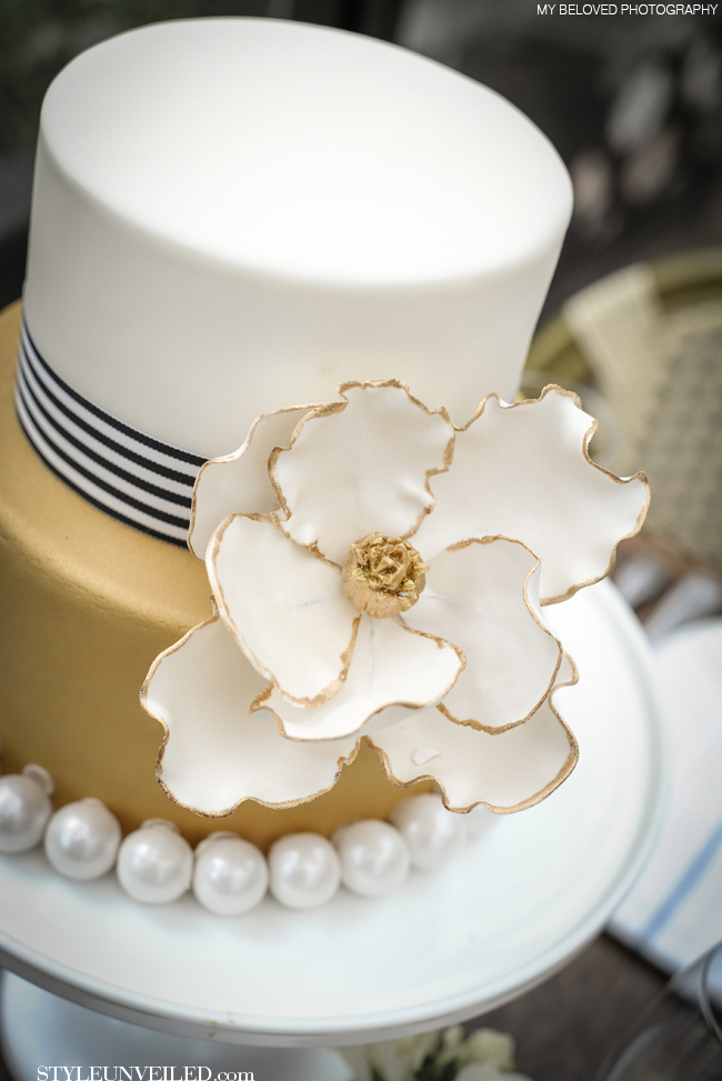 Great Gatsby Inspired Wedding Cake by The Sweet Side of Seattle
