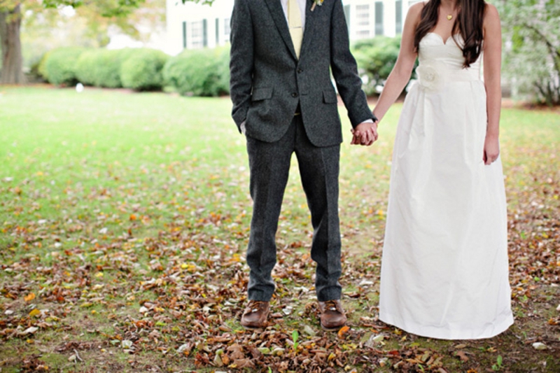 Rustic Yellow & Gray Rhode Island Wedding