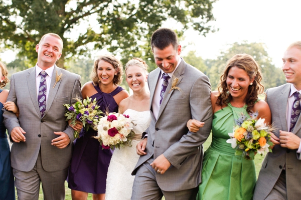 Red, Green, Purple & Blue Fall Wedding from Anna K. Photography