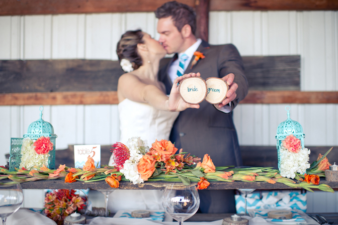 Tangerine and Turquoise Rustic Styled Shoot