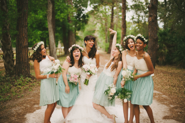 Blush Pink, Mint & Burlap Rustic DIY Wedding