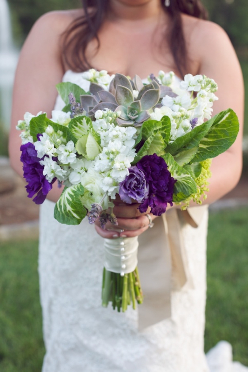 Purple & Green Rustic North Carolina Wedding