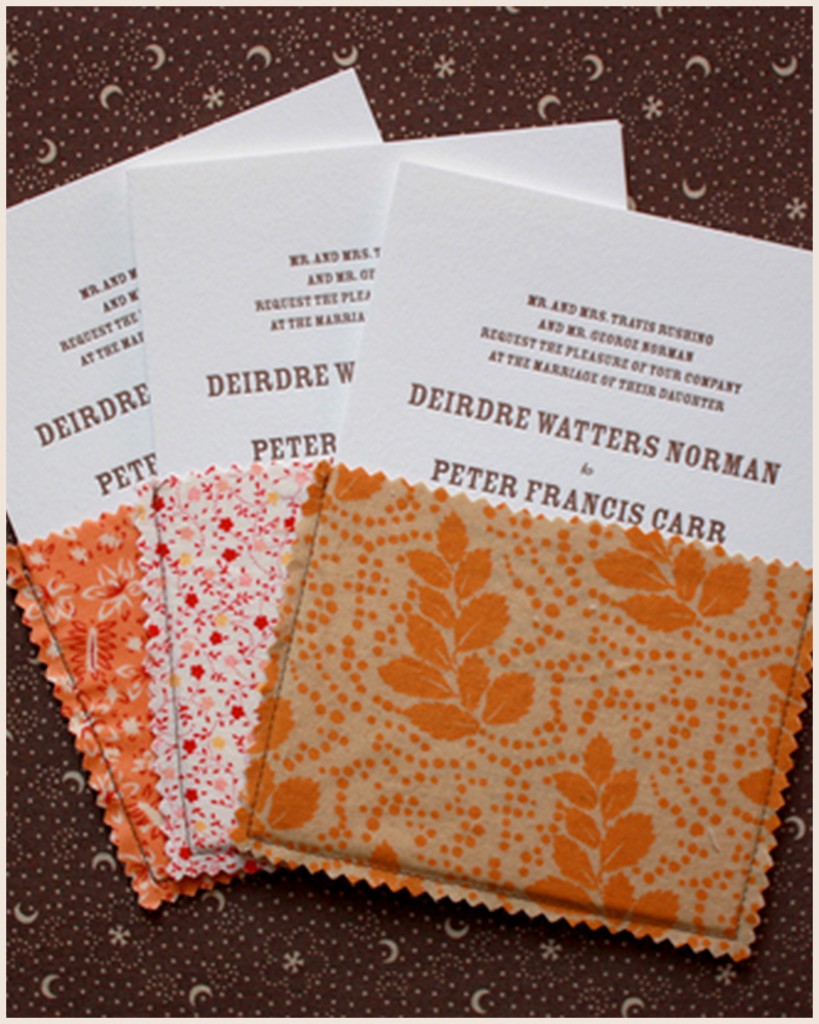 Tuesday Paper: Fall Fabric Invitations by Bird and Banner