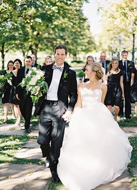 Libby & Kevin | Preppy Wedding with Black and Green Details