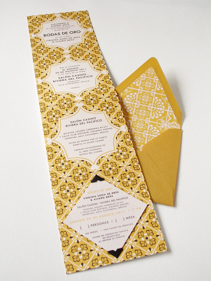 Mexican Tile-inspired Wedding Invitations