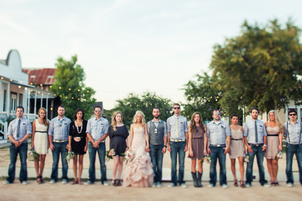 Texas Wedding with a Pink Wedding Gown