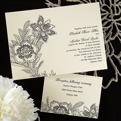 Black and White Wedding Invitations