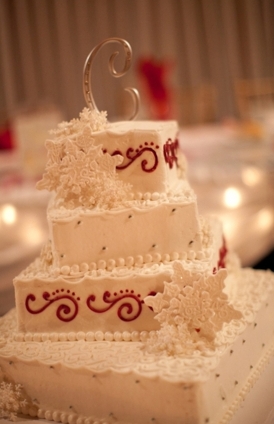 Red and White Christmas Wedding
