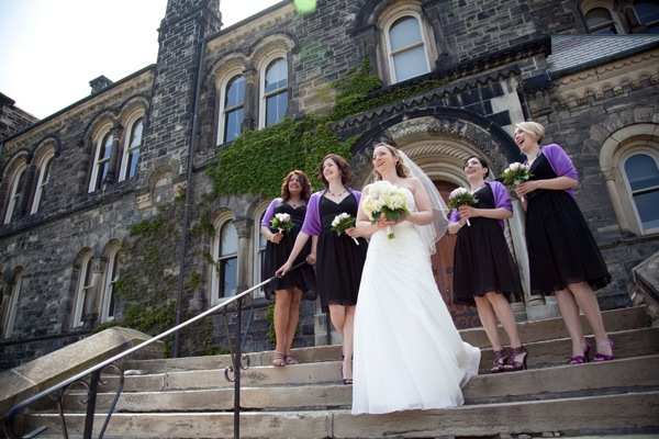 A Classically Beautiful Wedding: Purple, Black & Ivy